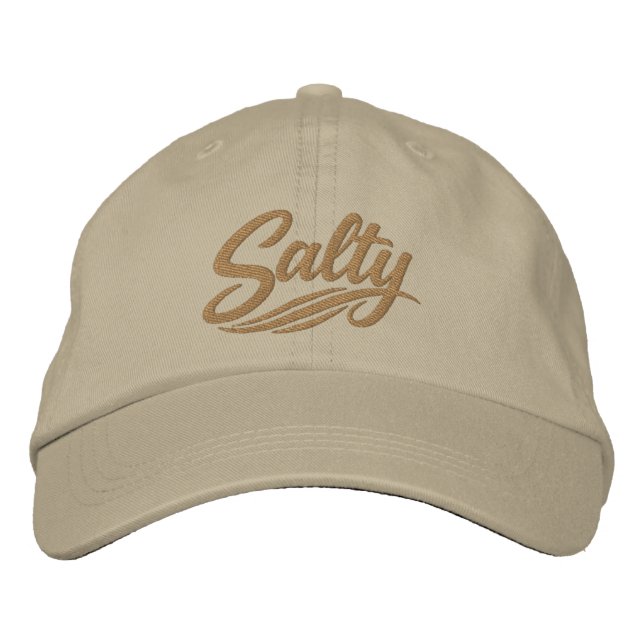 Acting Salty Funny Sarcasm Saying Embroidered Baseball Cap (Front)