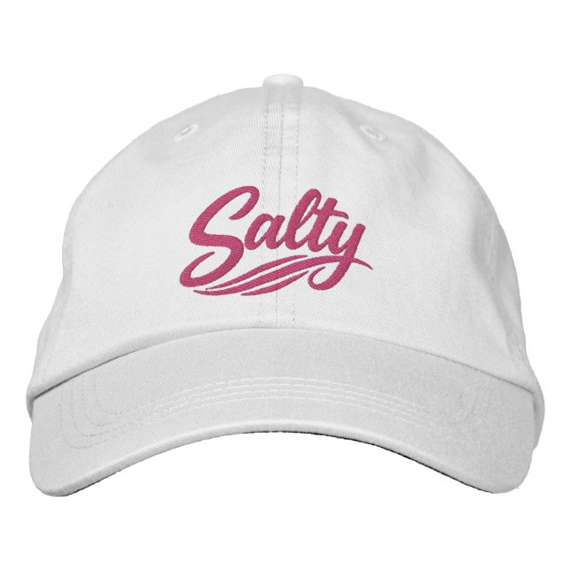 Acting Salty Funny Sarcasm Saying Embroidered Baseball Cap (Front)