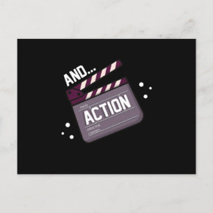 Action Acting Clapperboard Actor Actress Movie Gif Postcard