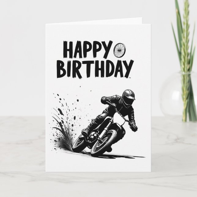 Action Birthday Rider Card (Front)