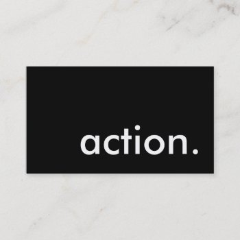 Action. Business Card by asyrum at Zazzle