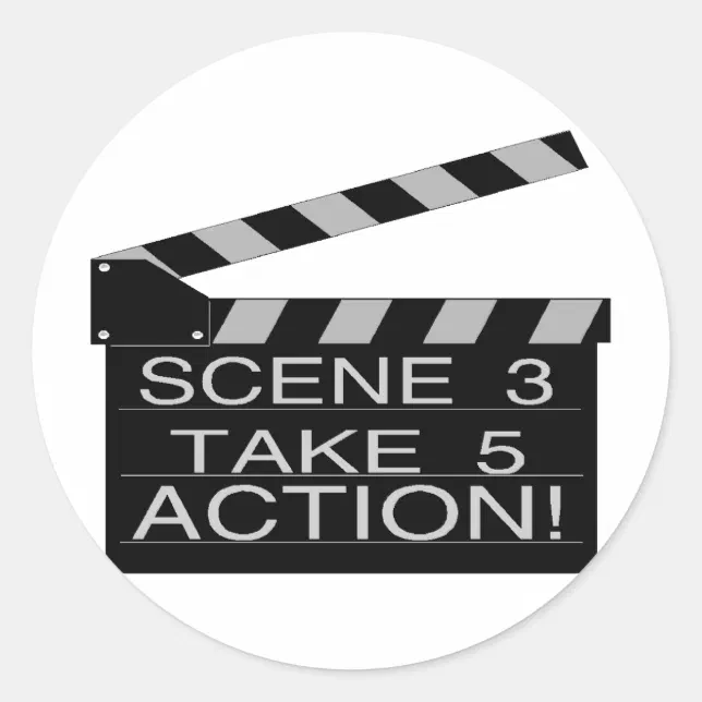 Action Classic Round Sticker | Zazzle