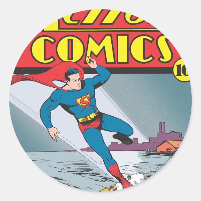 Action Comics #25 Classic Round Sticker (Front)