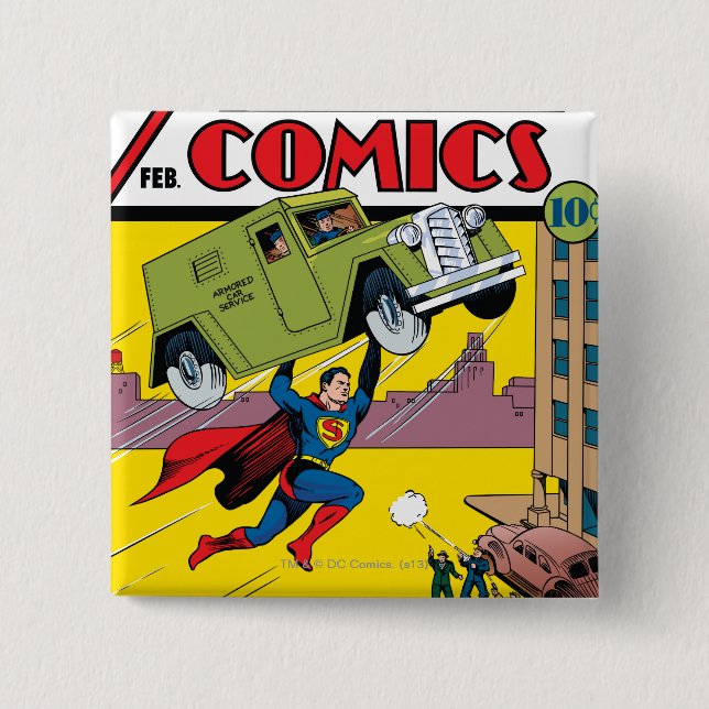 Action Comics #33 Button (Front)