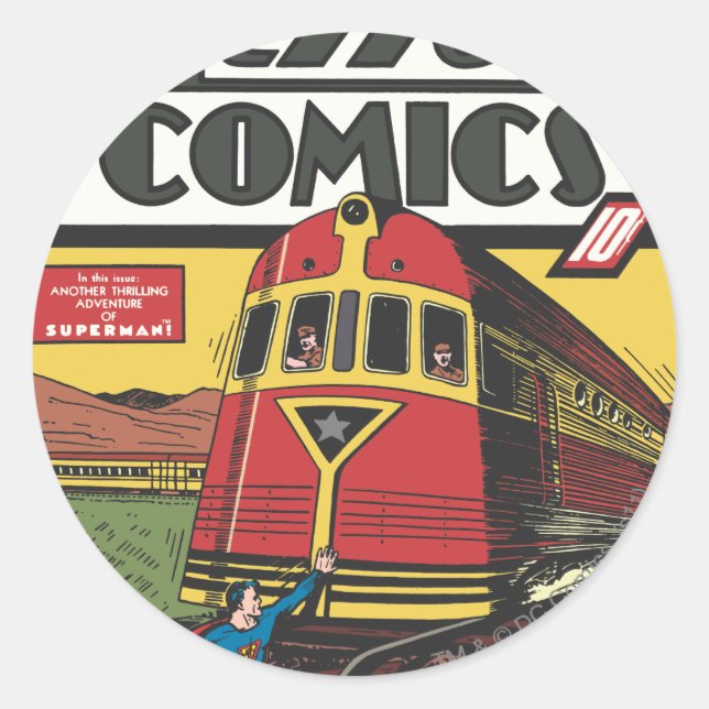 Action Comics - June 1939 Classic Round Sticker (Front)