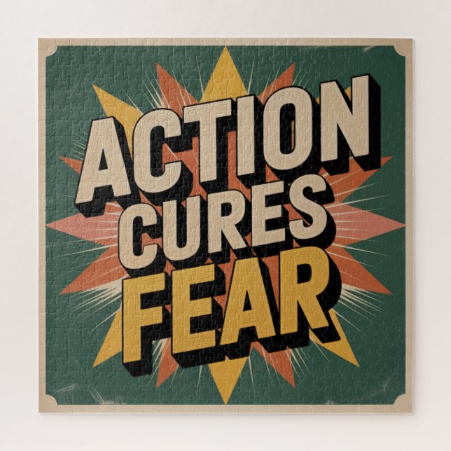 Action Cures Fear Jigsaw Puzzle (Vertical)