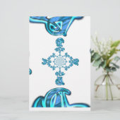 Action Cyan Teal Abstract Graffiti Art Print (Standing Front)