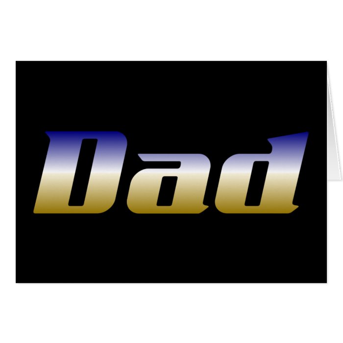 Action Dad Word Father's Day Greeting Card