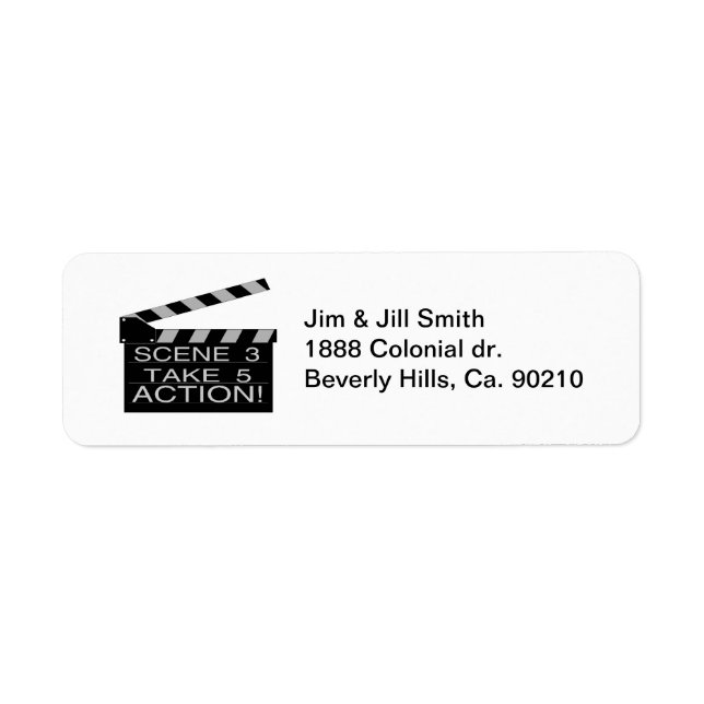 Action Directors Clapboard Label (Front)