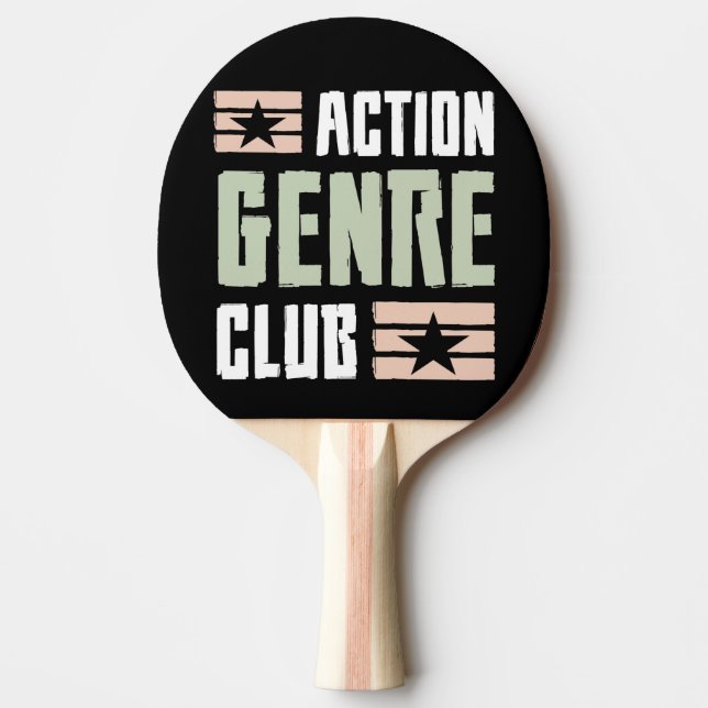 Action Genre Club Gaming  Ping Pong Paddle (Front)