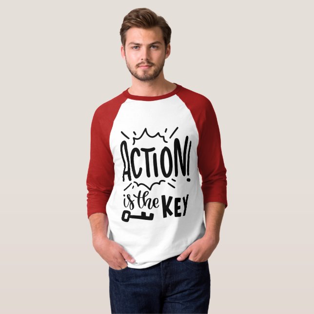 Action Is The Key T-Shirt (Front Full)