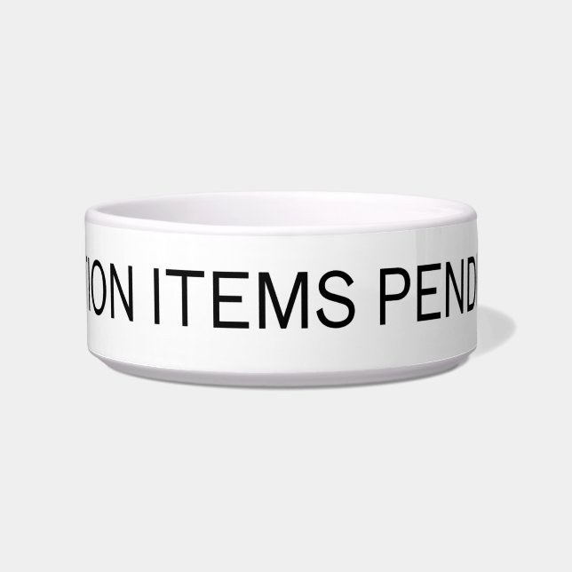 Action Items Pending | Modern Ceramic Pet Bowl (Front)