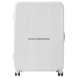 Action Items Pending   Premium Hard Shell Suitcase