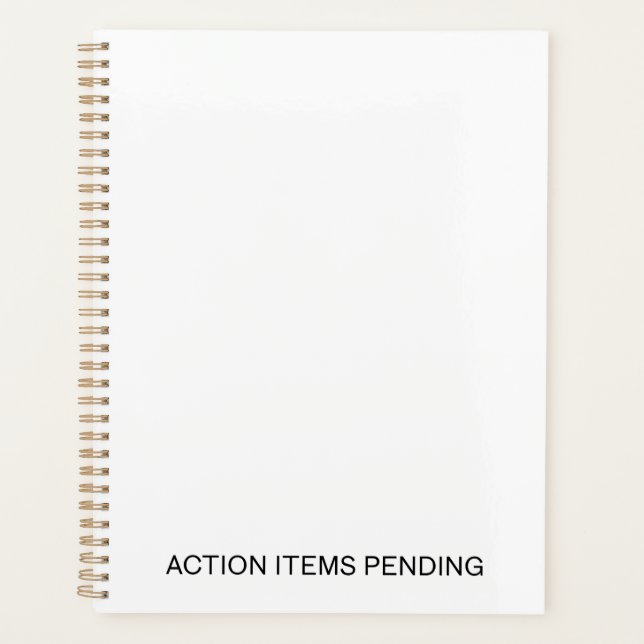Action Items Pending | Strategic Daily Planner (Front)