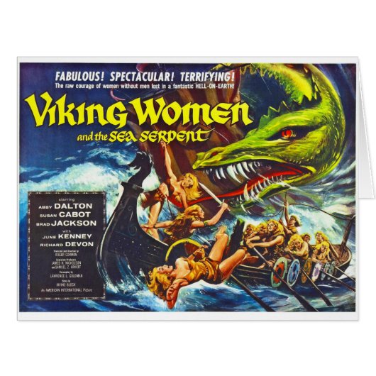 Action Movie Poster 1957 Cards (Front Horizontal)