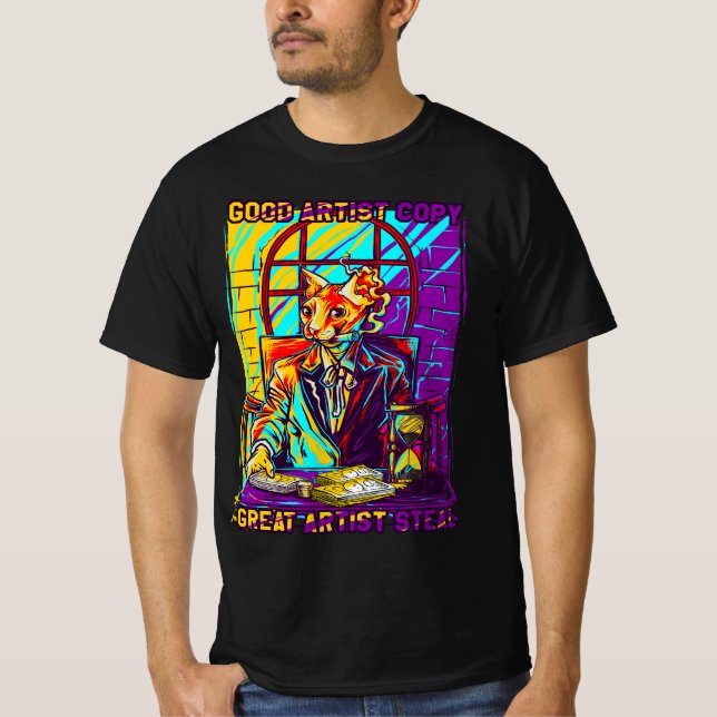 Action-Oriented: The Creative Heist: Sphynx Cat Ed T-Shirt (Front)