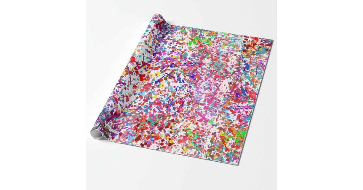 Action Painting, Drip Art Wrapping Paper Zazzle