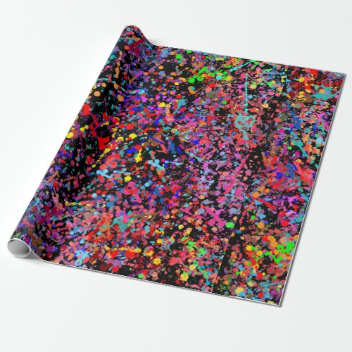 Action Painting Drip Art Wrapping Paper