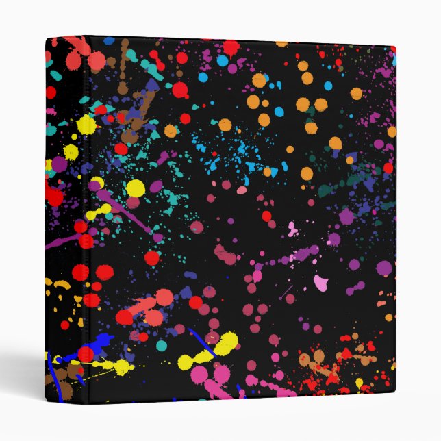 Action Painting Splatter Art Binder (Front/Spine)