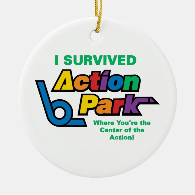 Action Park Survivor  Ceramic Ornament (Front)
