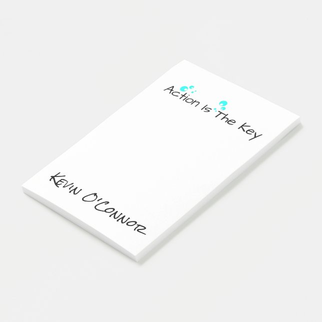 "Action" Personalized Note Pads -Positive Quotes (Angled)