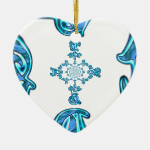 Action Retro Vintage Hakuna Matata Blue Gift.png Ceramic Ornament