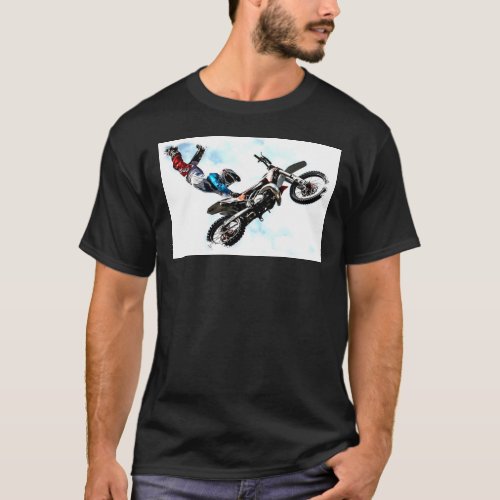 Action Sports Modern Elegant Acrobatics Biker T_Shirt