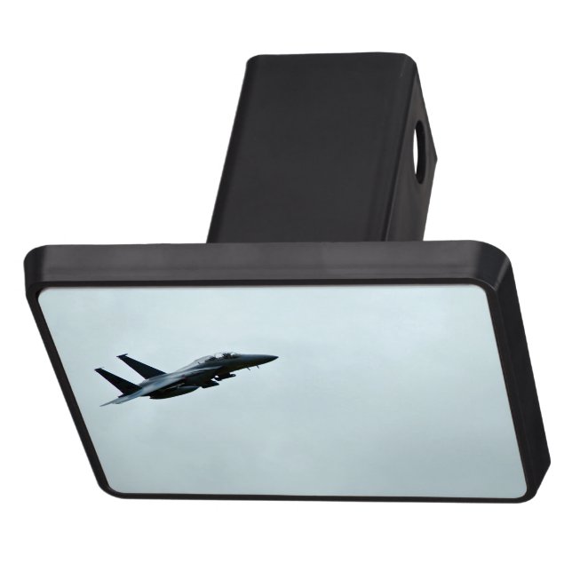 Action Themed, A Fighter Plane Turing In Clear Sky Tow Hitch Cover (Top)