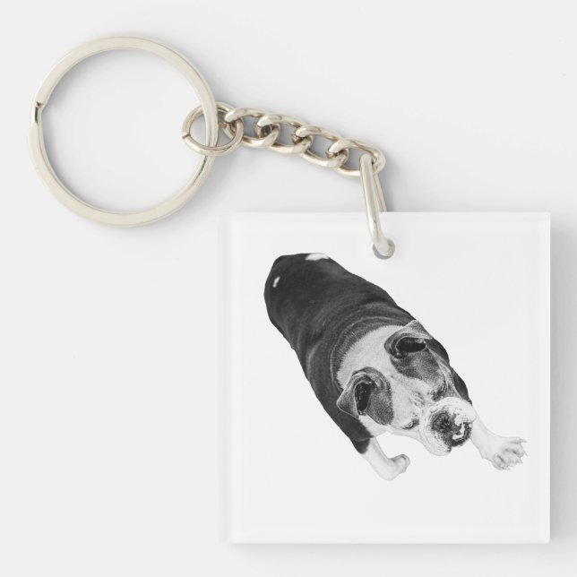 Action Walk Dog Encourages Every Holiday Commute Keychain (Front)