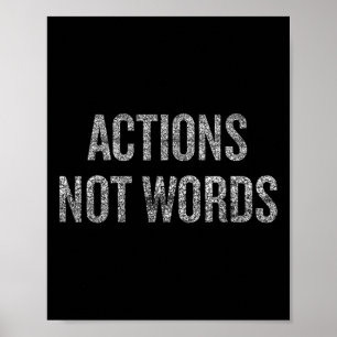 Actions Not Words Protest Resist Movement  Poster