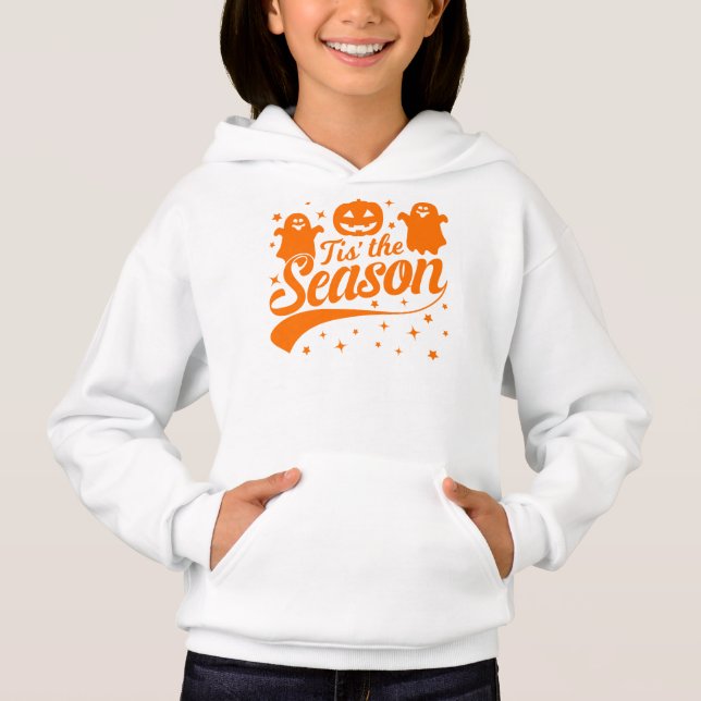 Actious Tis the Season, Halloween Girls' Hoodie (Front)