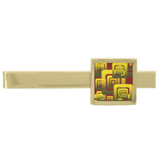 Activate My Heart Pattern Golden Gold Finish Tie Bar