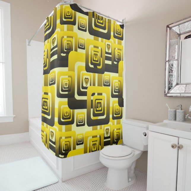 Activate My Heart Pattern Shower Curtain (In Situ)