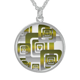 Activate My Heart Pattern Silver Sterling Silver Necklace