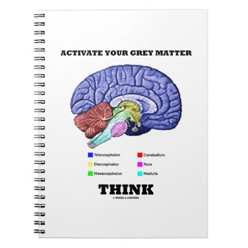 Activate Your Grey Matter Think Anatomical Brain Notebook