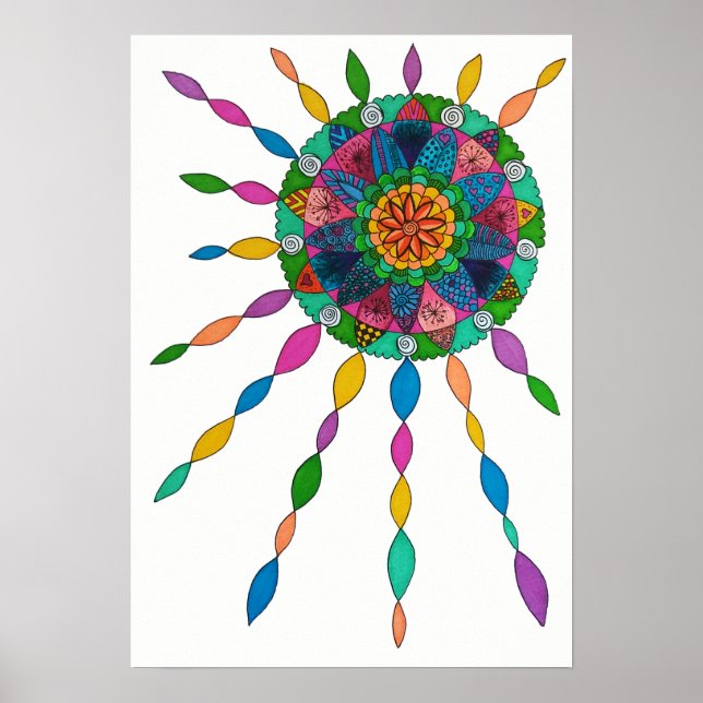 Activating Joy Healing Mandala Poster (Front)