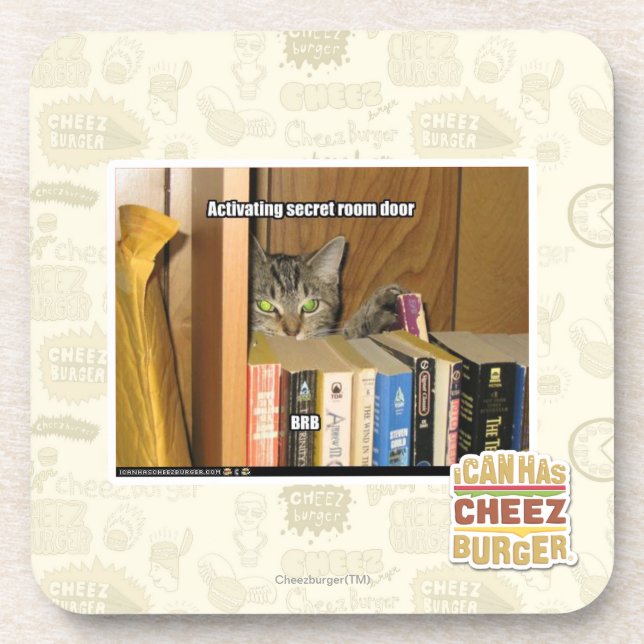 Activating Secret Room Door Drink Coaster (Front)