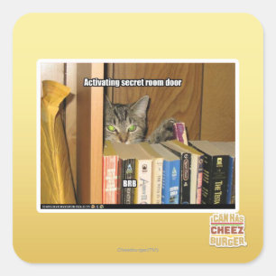 Activating Secret Room Door Square Sticker