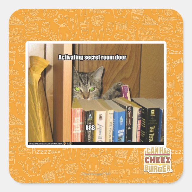 Activating Secret Room Door Square Sticker (Front)
