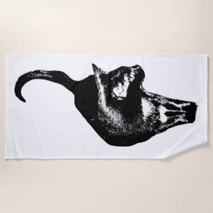Active Cat Day Beach Towel