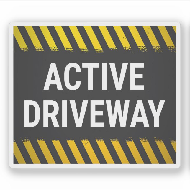 Active Driveway  Sticker (Front)