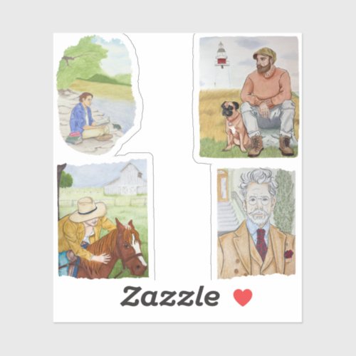 Active Men Sticker