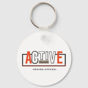 Active Mode On – Stay Fit Stay Moving Design Keychain