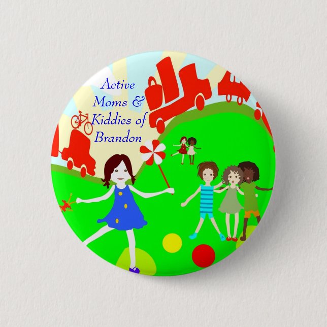 Active Moms & Kiddies of Brandon logo Button (Front)