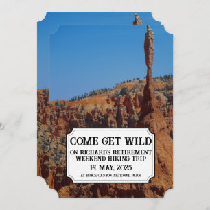 Active Outdoor Hiking Adventure Retirement Weekend Invitation