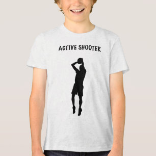 Active Shooter Basketball 6  Tri-Blend Shirt