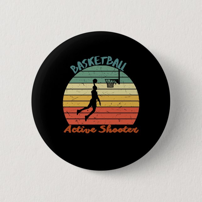 Active Shooter Basketball 8  Button (Front)
