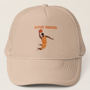 Active Shooter Basketball Lovers kids Trucker Hat