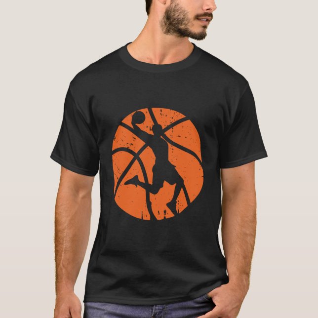 Active Shooter Basketball Orange Basketball Quote  T-Shirt (Front)