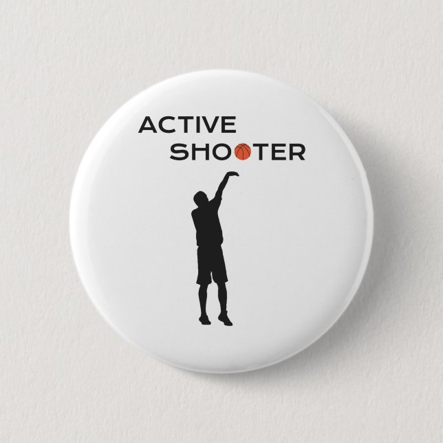 Active Shooter Basketball Player Basketball Active Button (Front)
